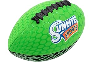 Sunlite Sports Glow in The Dark Waterproof Football, Light Up at Night Outdoor Play, Pool Beach Lake Park Water Toy, for Kids Children Teens Adults