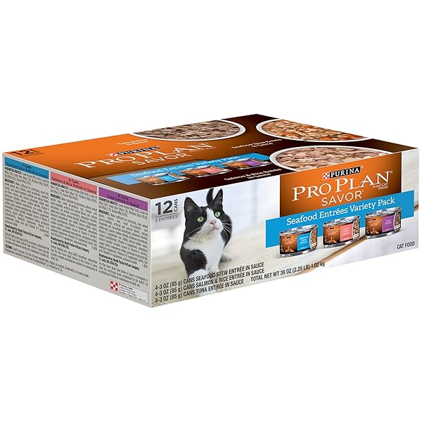 NESTLE PURINA PETCARE 381023 36 OZ PRO PLAN SEAFOOD ENTREES VARIETY PACK (PACK OF 12)