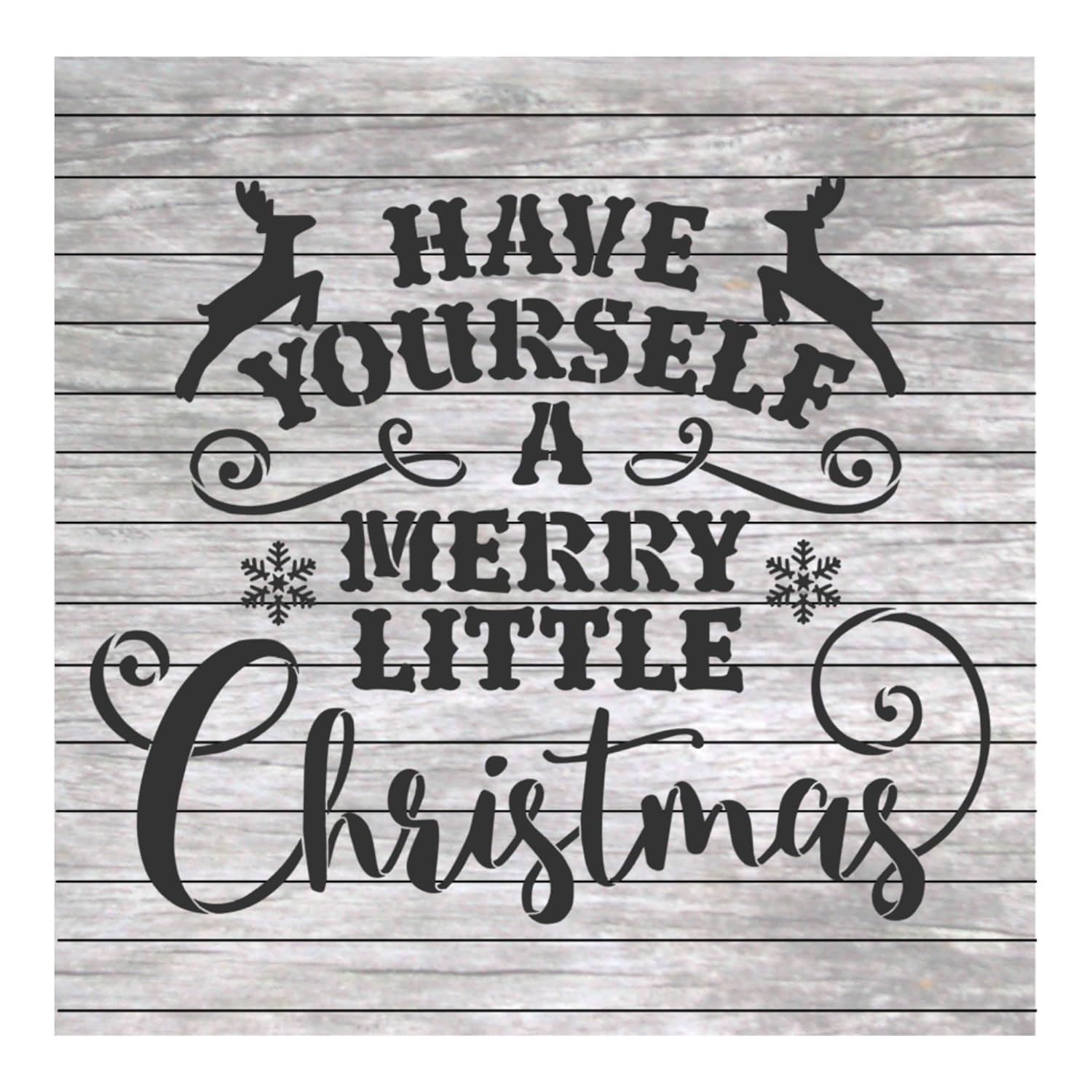 Amazon.com: Christmas Words Stencil Quote Have Yourself a Merry Little Christmas for Craft and