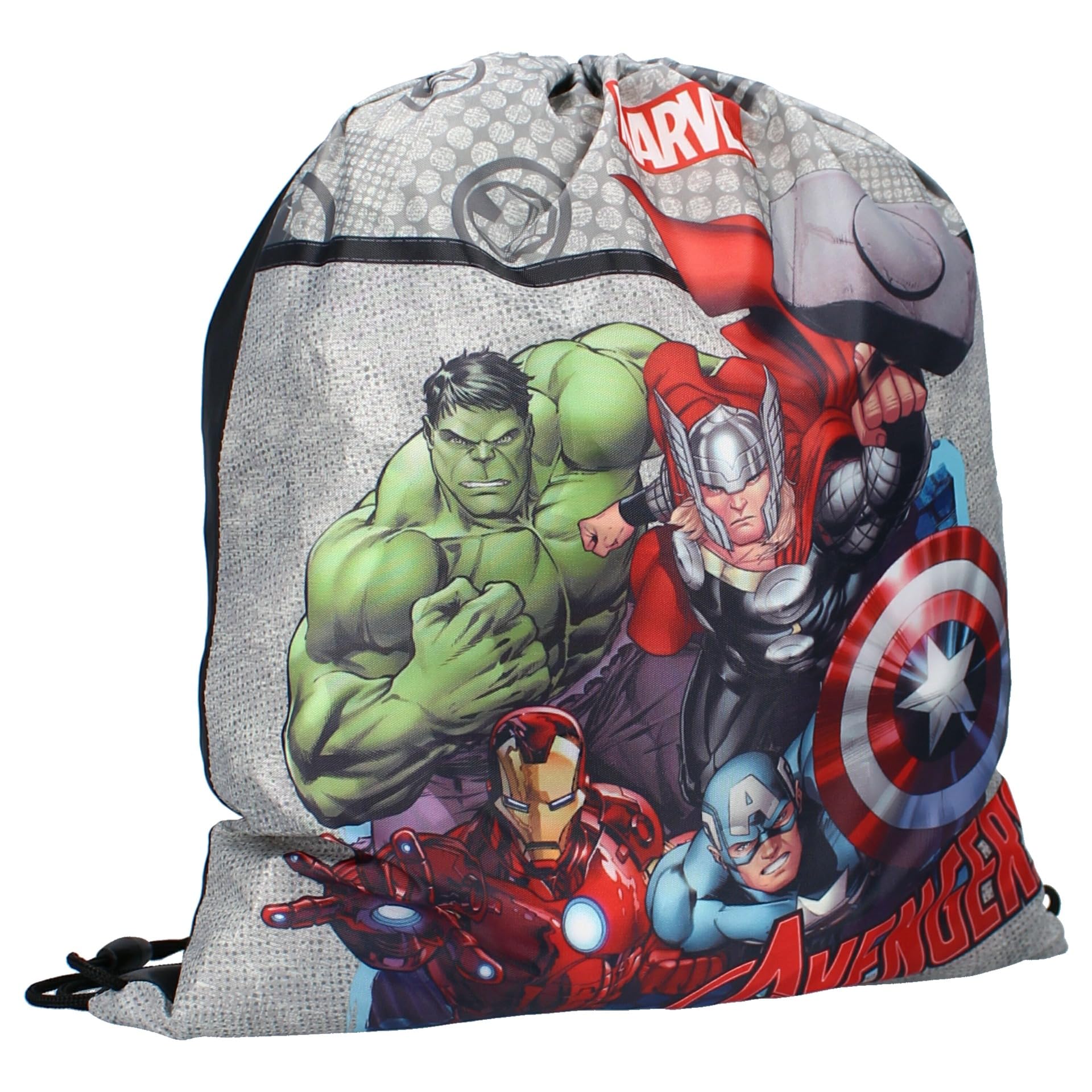 Avengers Marvel Drawstring Backpack, Beach Bag ,Shoulder Swimming Bag, Official Licensed