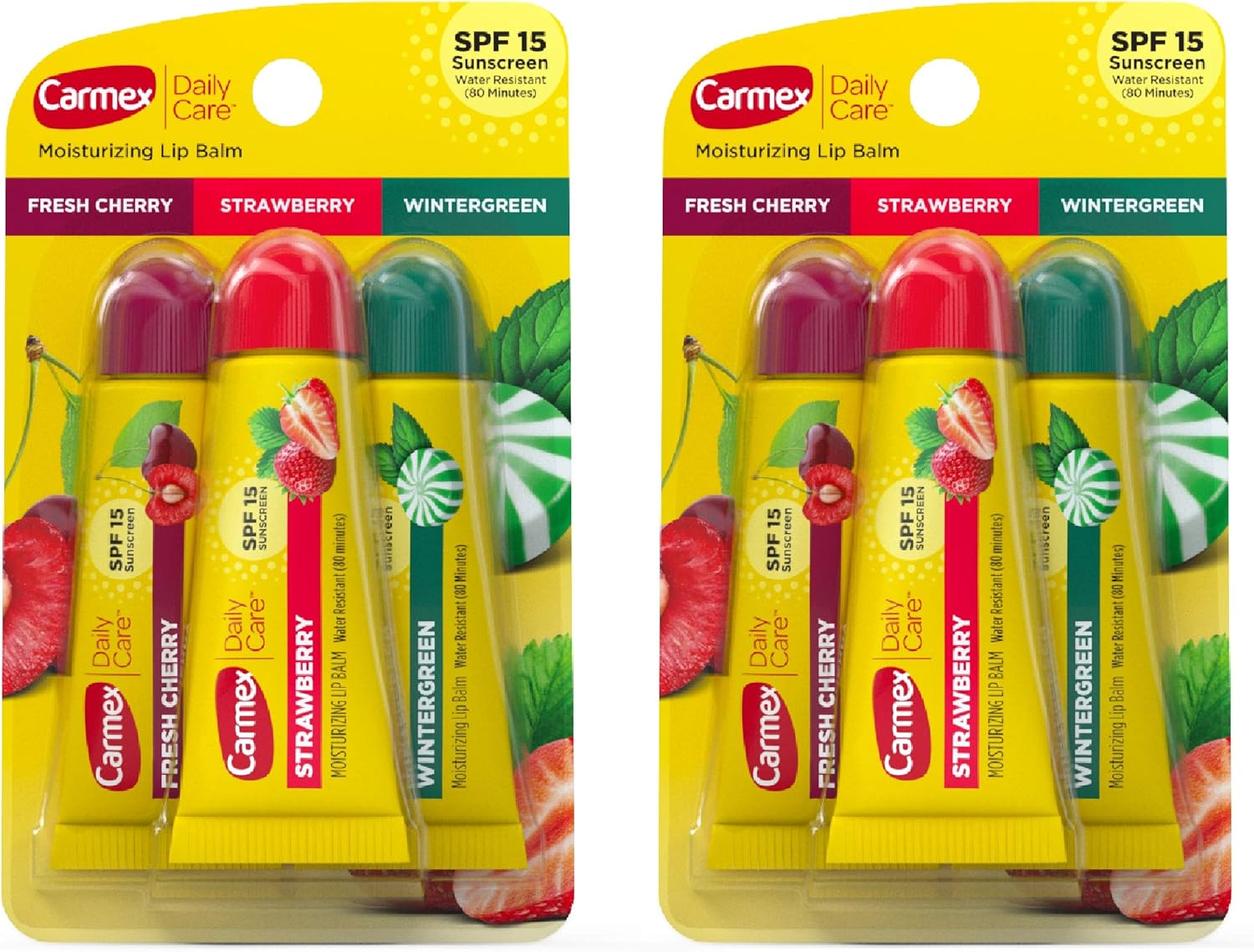 Carmex Moisturizing Lip Balm 3 Tubes Assorted Flavor