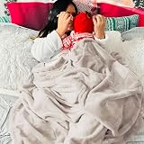 Bedsure Fleece Blanket 220x240 cm Beige Soft Warm Throw for Bed Sofa view 2