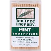 Tea Tree Therapy, Toothpicks Mint Tea Tree, 100 Count