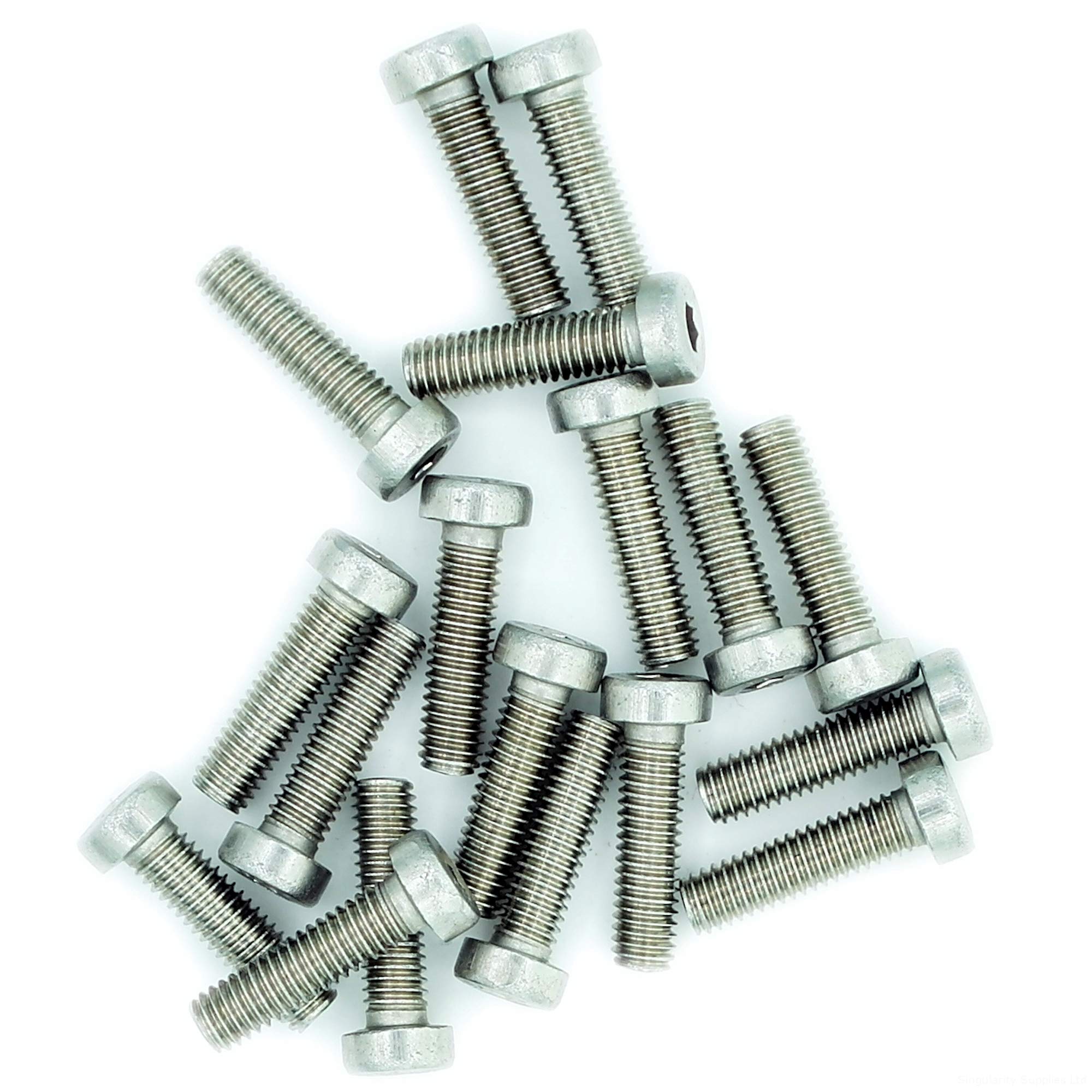 M6 (6mm x 14mm) Hex Socket Cap Screw (Bolt) (Low Head) - Stainless Steel (A2) (Pack of 20)