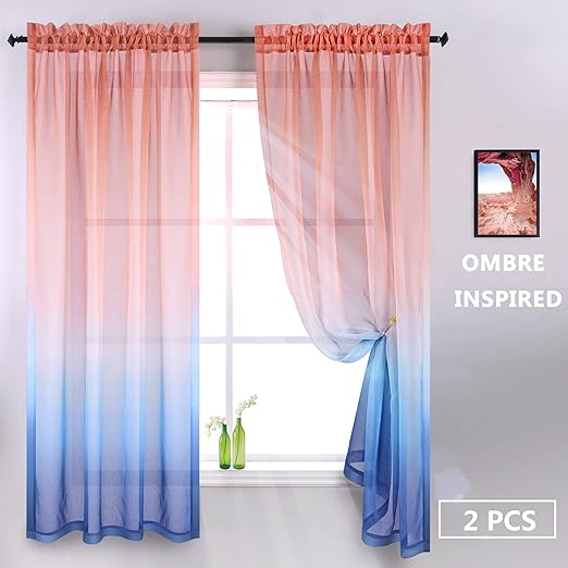 Amazon Com Red Blue Curtains 63 Inch For Boys Room Decor 2 Panels