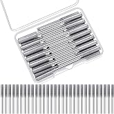 Honoson 30 Pcs 5/32 Inch Chainsaw Sharpener Stone Bit Bulk | High Hardness Titanium Diamond with a Storage Box, Chain Electric Chainsaw Sharpening Wheels Kit
