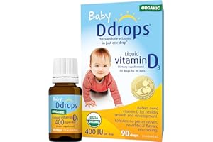 Ddrops 1072834 400 IU Liquid Vitamin D3 Drops for Babies, 0.08 Fl. Oz (Pack of 2)
