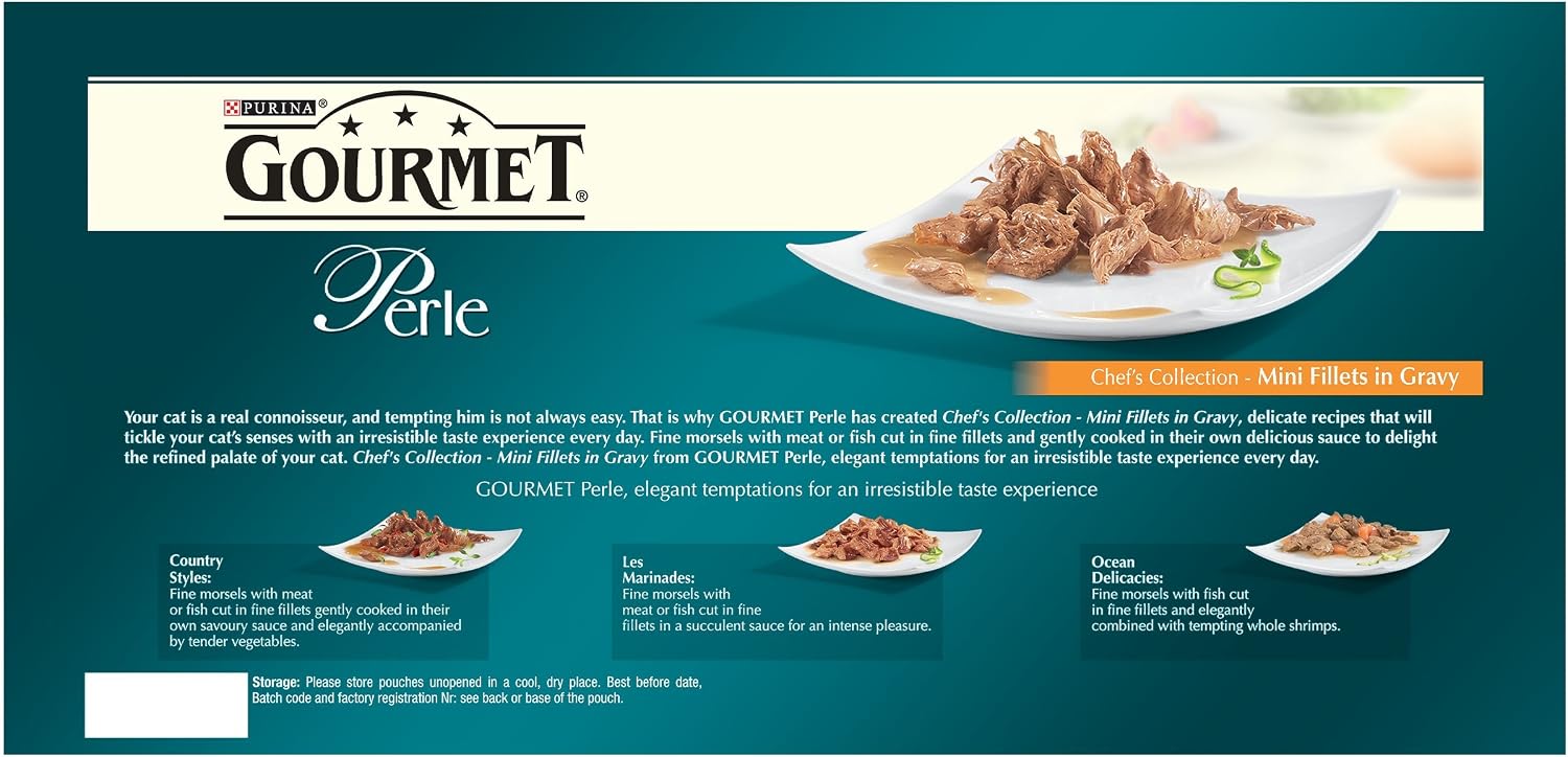 Gourmet Perle Chef's Collection in Gravy, 60 x 85 g, brown, 85 g (Pack of 60) - Image 5