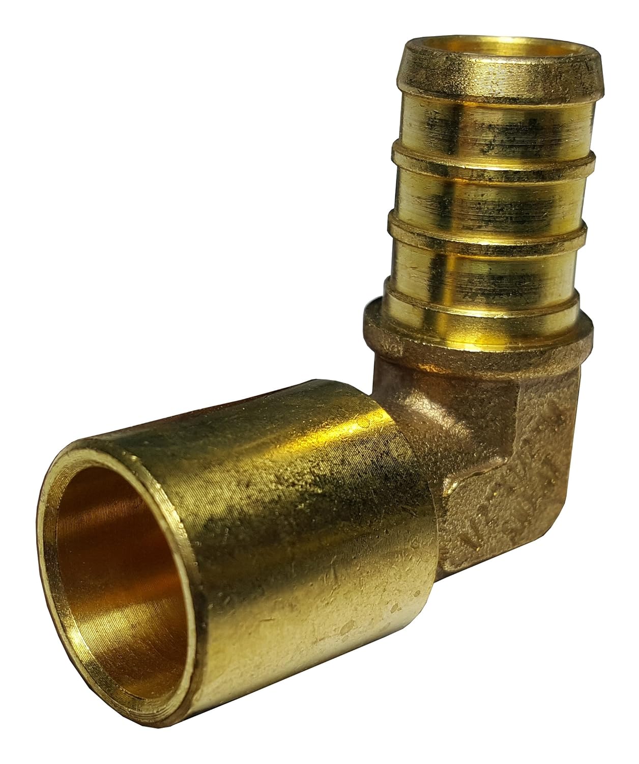5 PIECES XFITTING 1/2" PEX X 1/2" MALE SWEAT 90 DEGREE ELBOW BRASS