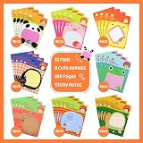Qufiiry 32 Packs Cartoon Sticky Notes 640 Sheets Animal Set 20 Sheets per Pad view 3