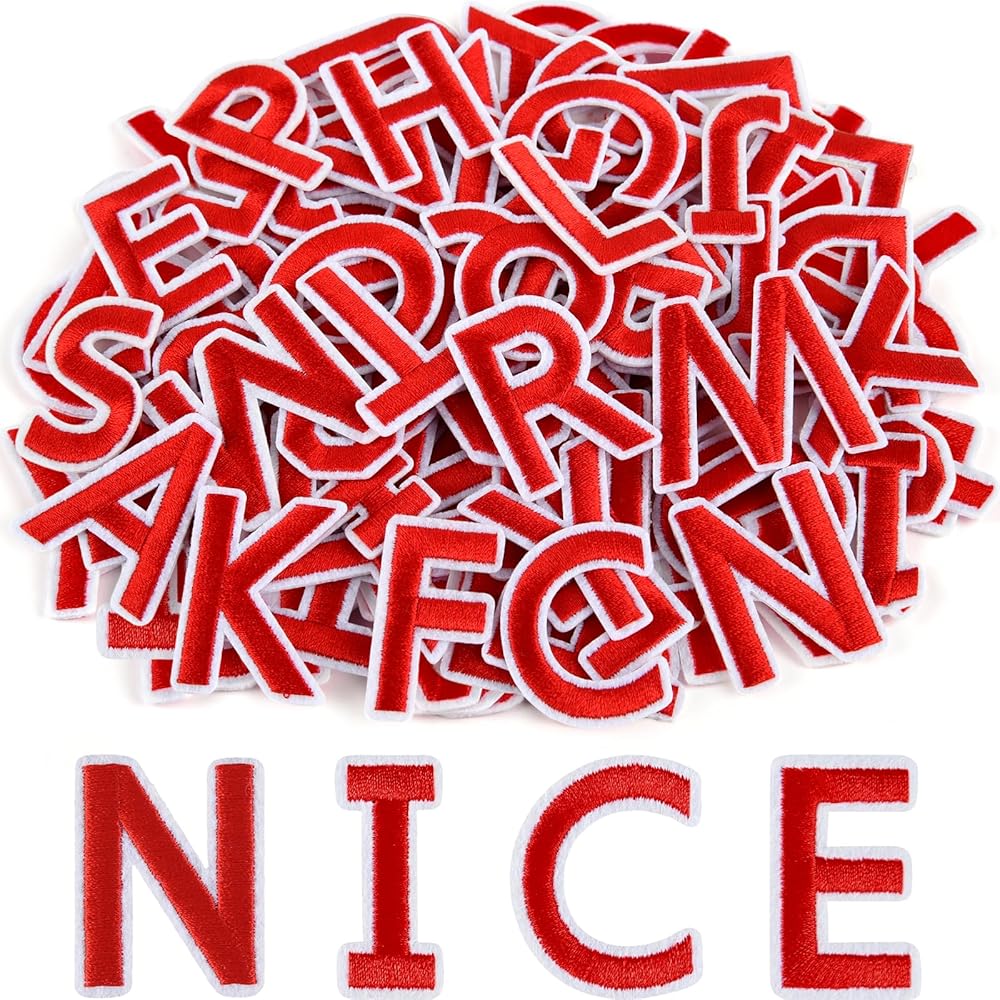 ASTARON 36 Pcs Iron on Letters and Numbers Patches, 1.5 Inch Alphabet Embroidered Patch A-Z, Numbers 0-9 Patches Alphabet Clo