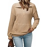 Dokotoo Womens Oversized Sweatshirts Quarter Zip Pullover Women 2025 Fall Fashion Long Sleeve Tops Outfits Clothes