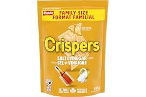 Crispers, Salt and Vinegar Flavour, Family Size, Salty Snacks, Is It a Chip or a Cracker, 240 g