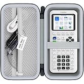 Syongsion Hard Case for TI-84 Plus CE/TI-84 Evo Graphing Calculator, White | Compatible with TI-84 Series. Features a Zippered Mesh Pocket for Accessories. Hard EVA Protective Shell