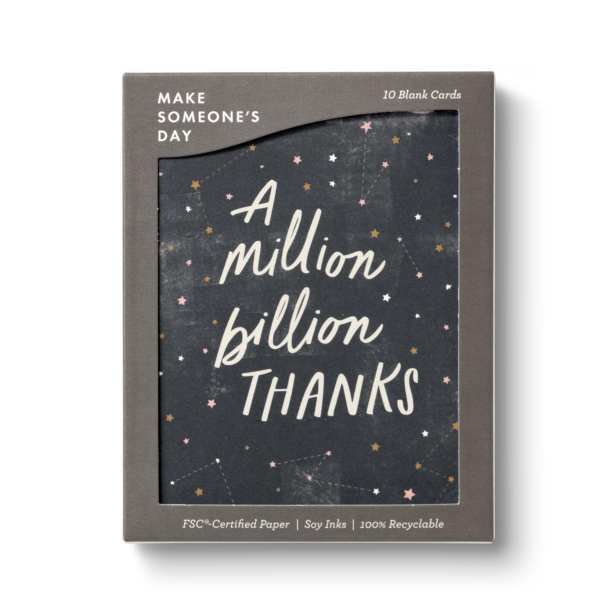 Compendium Boxed Blank Note Cards – 10 Thank You Note Cards – Constellation Design