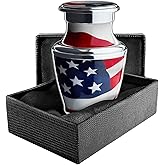 American Flag Urns - Veteran Keepsake, Small Urns for Human Ashes