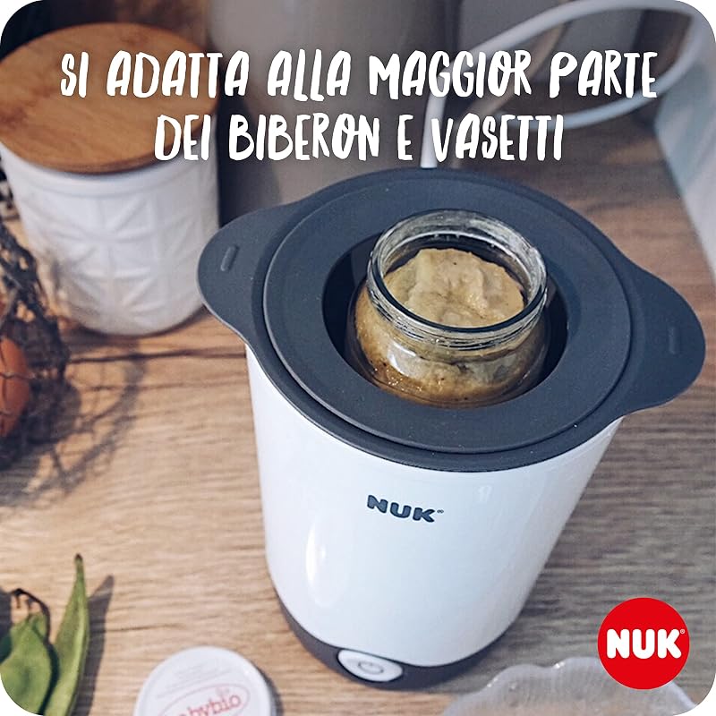 Thermo Express scaldabiberon | Riscalda delicatamente cibi liquidi e pappe in 90 secondi | Spegnimento automatico | Cestello estraibile per una semplice rimozione | Spina europea a 2 poli