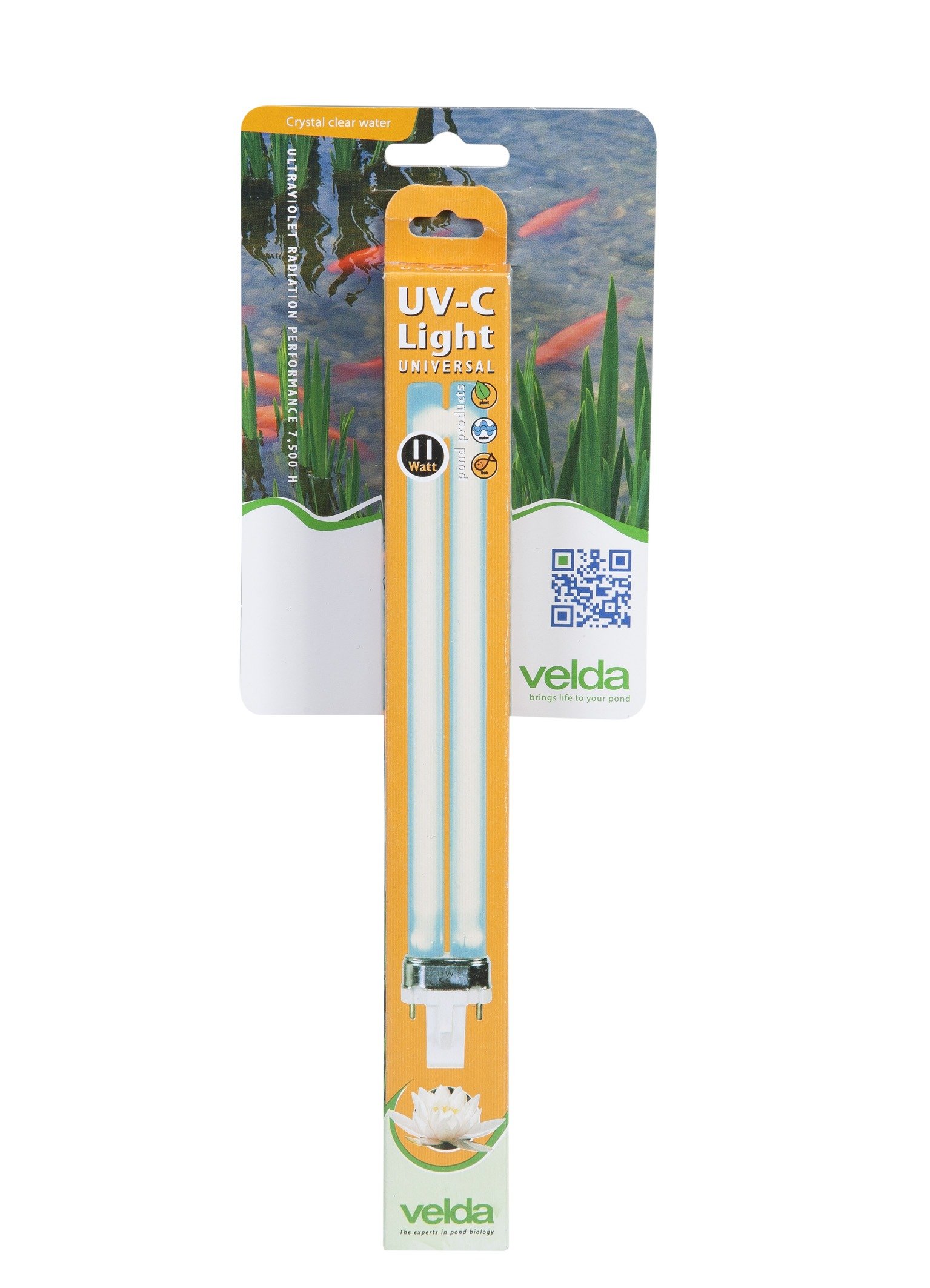 Velda 126620 replacement UVC lamp for electronic remover against green algae in your pond, UV-C PL Lamp 11W