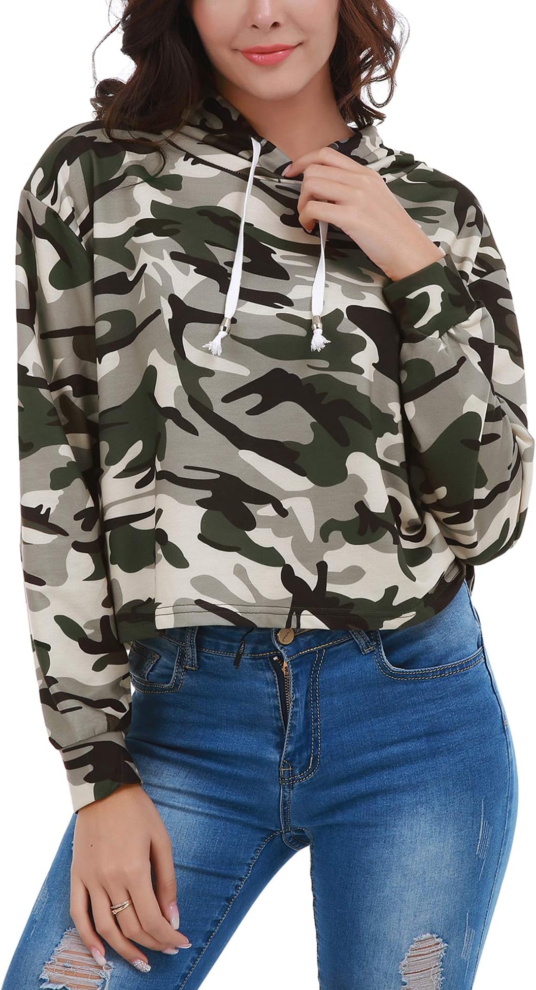 FISOUL Women's Hoodies Sweatshirt Pullover Sweaters Long Sleeve Jumper Tops