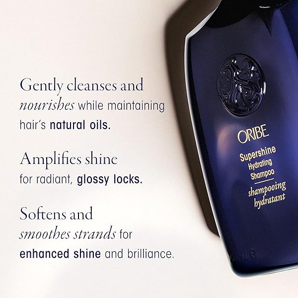 ORIBE SUPERSHINE HYDRATING SHAMPOO – HYDRATES, MOISTURIZES & NOURISHES DRY HAIR – ADDS SHINE & SOFTENS STRANDS – SMOOTHS FRIZZ & FLYAWAYS – FOR ALL HAIR TYPES – 8.5 OZ