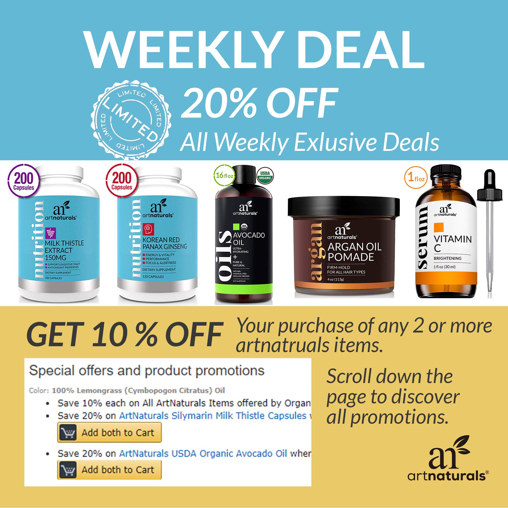 ArtNaturals Cooling MineralWater Facial Spray (10 Fl Oz / 312ml