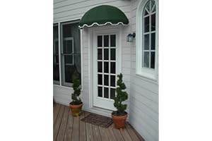Easyawn Door and Window Sunbrella Canvas Awning / 5 Colors + 3 Sizes/Dome Awning / (Green 4 feet Wide)