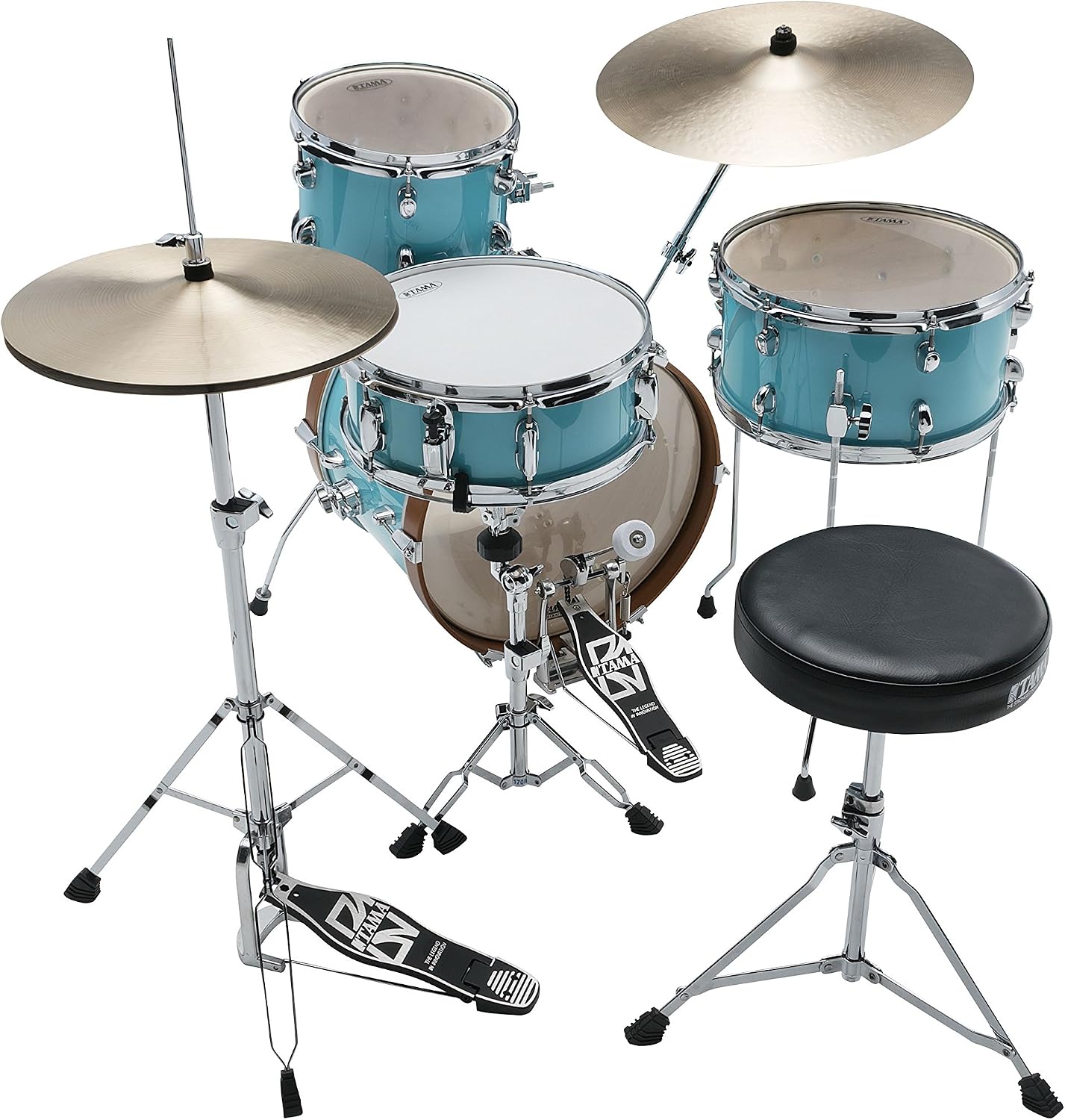 Tama Club Jam LJK48S-AQB Shell-Set Aqua Blue - Drum Shell Set, 18x12 BD, 10x7 TT, 14x7 FT, 13x5 SD - Image 4