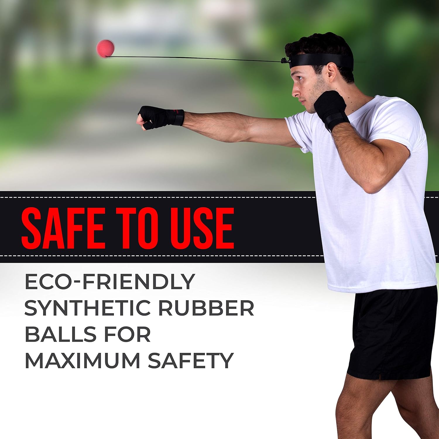 Boxing Reflex Ball for Adults and Kids - React Reflex Balls on String with Headband, Carry Bag and Hand Wraps - Improve Hand Eye Coordination, Punching Speed, Fight Reaction (4 Difficulty Level Balls) : Sports & Outdoors