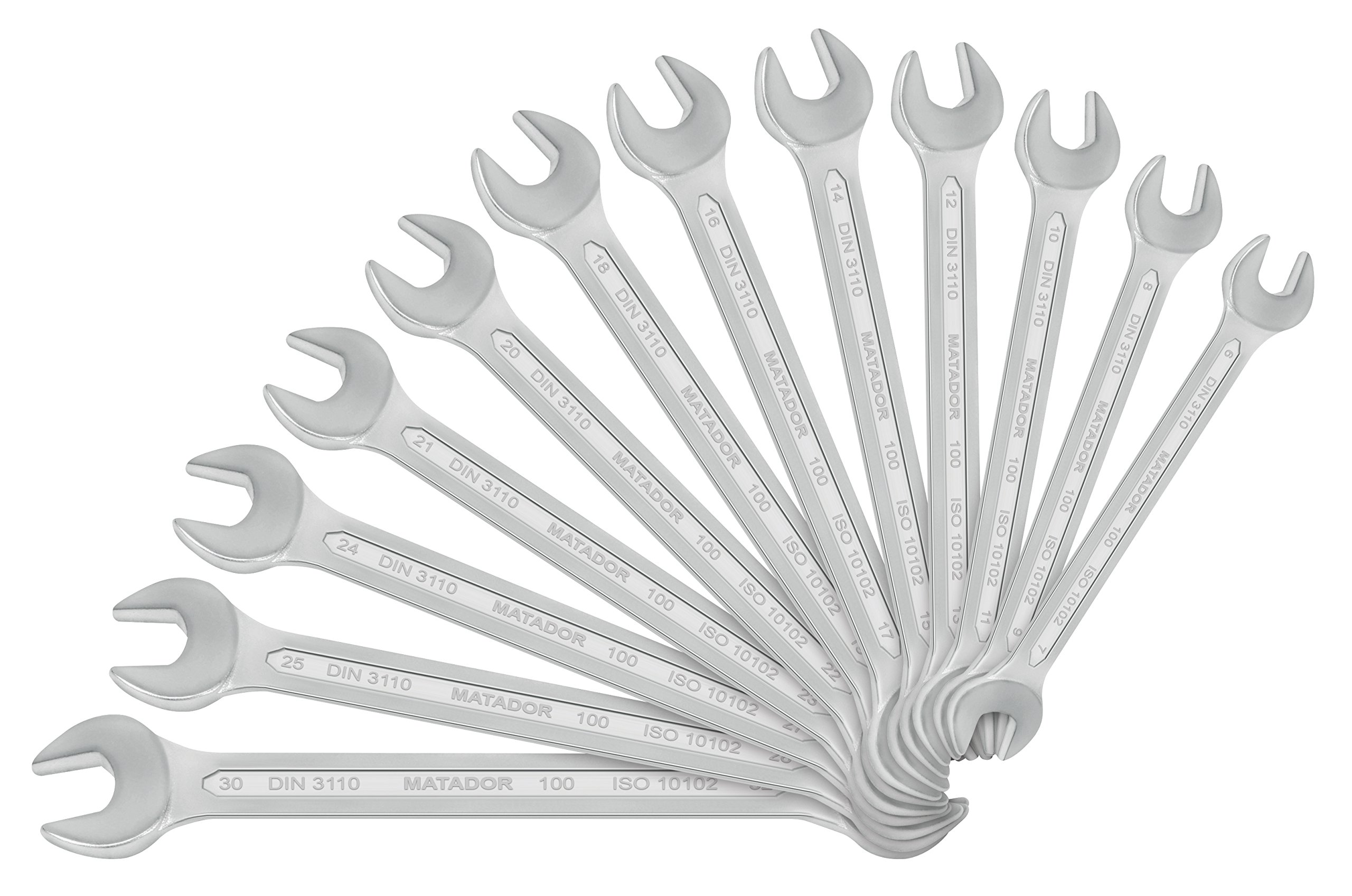 Matador Double-Ended Ring Spanner Set, 12 Pieces, 0100 9120