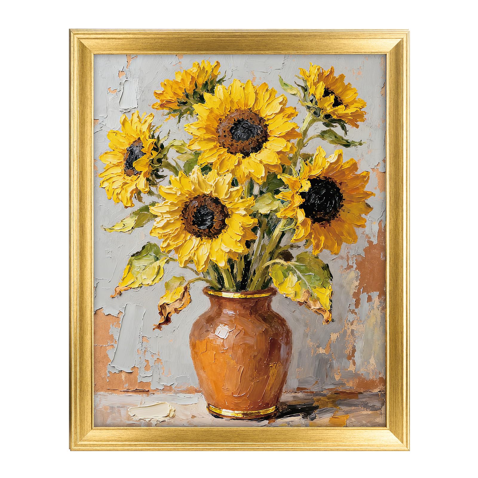 TWING Gold Picture Frames 11x14 Inch 1 Pack,Ornate Vintage Photo Frame for Wall,Display 8x10 Pictures with Mat or 11x14 without Mat,Rustic Gold