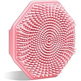 Sud Scrub® Antimicrobial Silicone Face Scrubber, 1 Pack, Gentle Face Exfoliator for Sensitive Skin, Eco Friendly Facial Cleansing Brush, Exfoliating Face Brush for Men and Women (Pink)