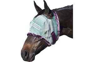 KENSINGTON PROTECTIVE PRODUCTS Kensington Fly Mask with Fleece Trim for Horses — Protects Face and Eyes Helps Block Sun Rays While Allowing Full Visibility — Breathable and Non Heat Transferring