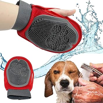 House of Quirk Pets Grooming Mitt Pet Brush (Multicolour)