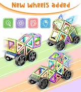 COOLJOYA Magnetic Tiles for Kids 50pcs STEM Building Blocks 3D 2D Creations view 4