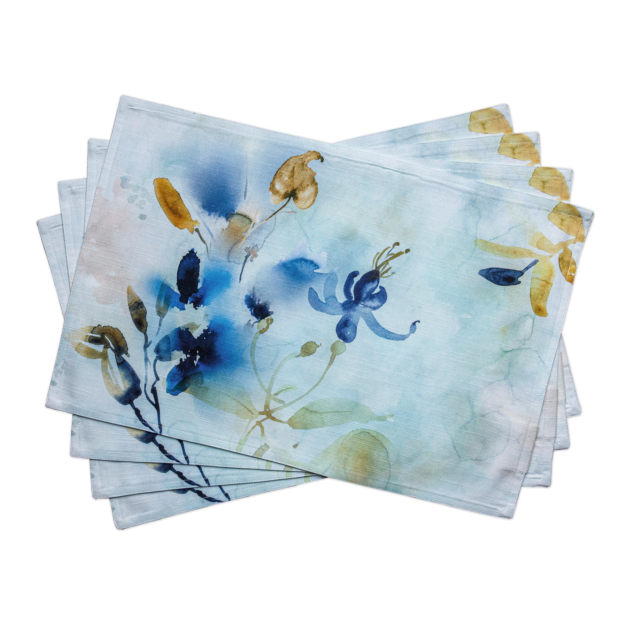 Maison d' Hermine Placemats Set of 4 100% Cotton Washable Reusable Table Mats for Home Kitchen Dining Party Wedding Restaurant Gifts for Mothers Day (Lazy Summer Days, 33 CM x 48 CM) — image 1