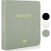 Beautiful Linen Photo Album For 4x6 Photos - Safely Holds Up To 500 Pictures of Unique Memories - The Perfect Large Photo Book To Store All Pictures of Treasured Family, Baby or Wedding Moments
