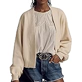 STURWBEZ Womens Fall Waffle Cardigan Sweaters Chunky Open Front Long Sleeve V Neck Casual Knit Tops Outerwear Coat