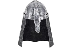 Tigerdoe Knight Helmet - Medieval Helmet - Armor Helmet - Great Helm - Crusade Helmet - Crusader Costume - Soldier Hat - Medieval Costumes - Warrior Helmet Silver