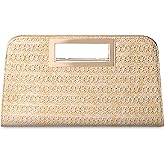 VASCHY Clutch Purse for Women,Fashion Vegan Leather Cut-Out Handle Evening Handbag Crossbody Shoulder Bag for Wedding,Party