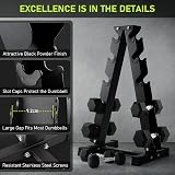 PhysKcal Dumbbell Rack 350kg Load, 5-Tier Weight Stand, Home Gym view 3
