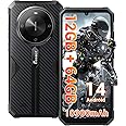 FOSSIBOT F105 Rugged Smartphone Unlocked, 10300mAh Battery Mobile Phones, Android 14 Rugged Phone, 12GB+64GB, 6.75 HD+ Outdoor Cellphone, 20MP+8MP, 4G Dual SIM, IP68 IP69K / Fingerprint/Face Unlock