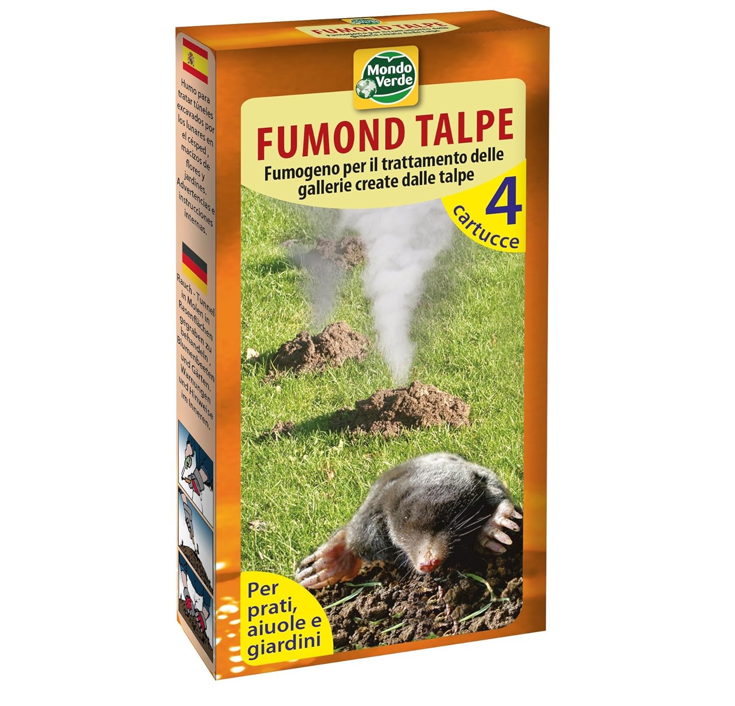 1 Pack of 4 units Professional Blind molerats Mole Smoke Bomb Repellent ( Up to 50m² ) Amazon