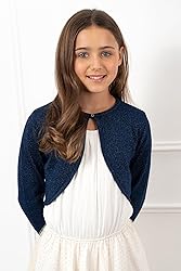 BOLEROSE Girls Long Sleeve Sparkle Cardigan