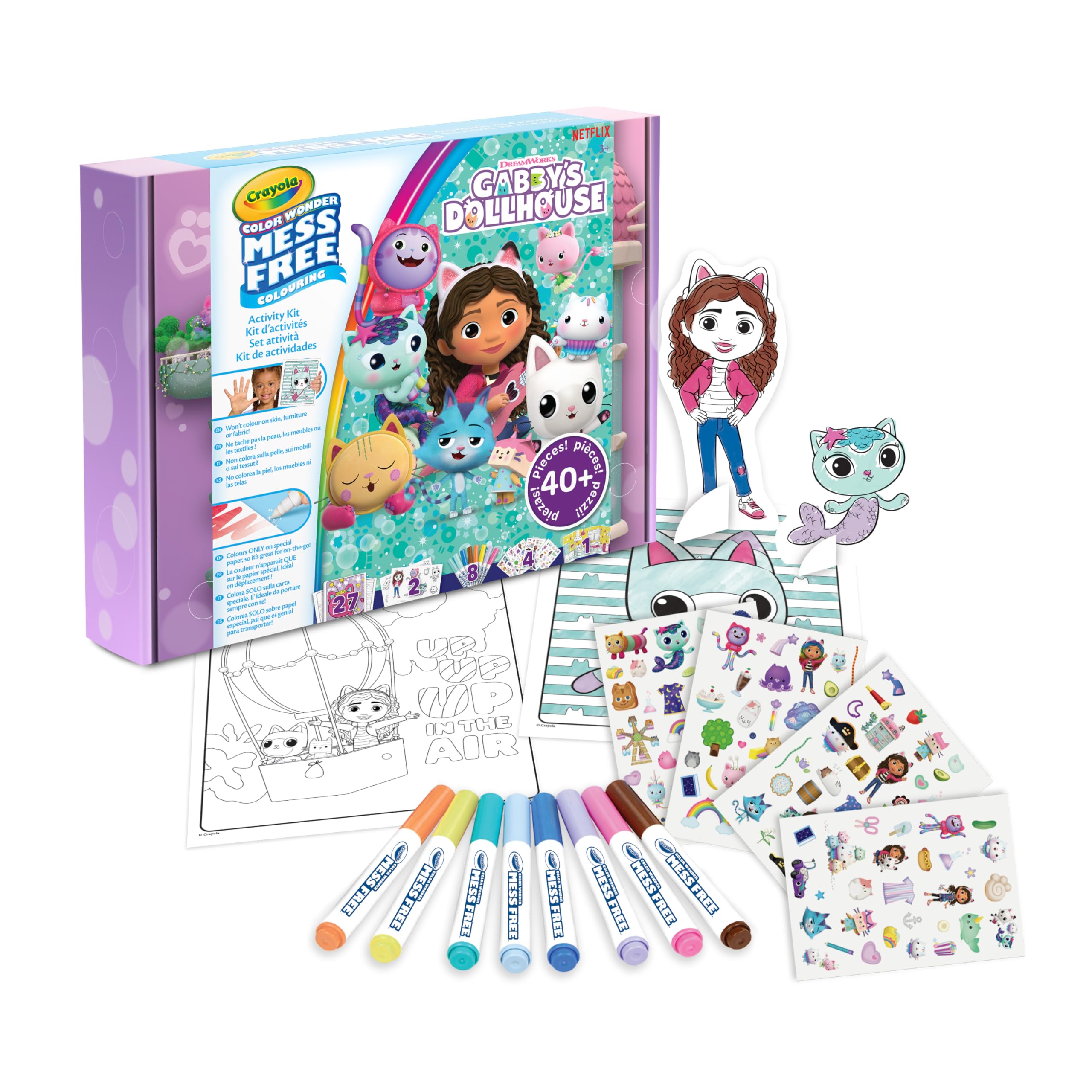 CRAYOLA Color Wonder Activity Kit Gabby's Dollhouse | Mess Free Colouring Fun | Includes 40+ Pieces | Ages 3+ — image 1