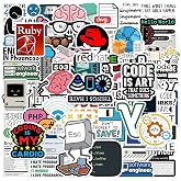 110PCS PCS Programming Stickers Funny Programming Party Supplies | Programmers Gifts Vinyl Waterproof for Water Bottle Laptop Luggage Gifts,Teens Girls Kids Adult Students