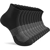 CS CELERSPORT 5 Pairs Women's Ankle Socks Running Athletic Sport Socks with Cushion