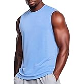 Zengjo Mens Tank Tops Workout Quick Dry Sleeveless Shirts for Gym Running Athletic Loose Muscle Tanks