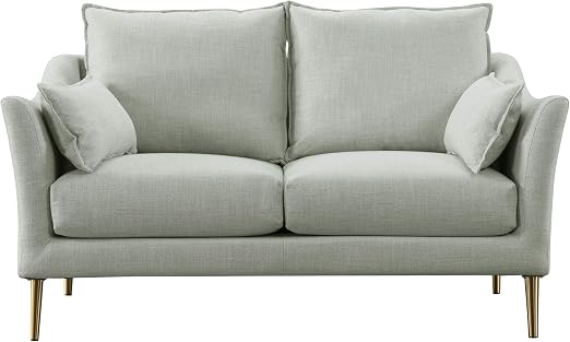 Acanva Luxury Mid Century Modern Living Room Sofa Set Light Grey 3 Piece Sareg Com