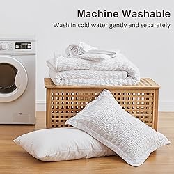 Love's cabin Seersucker White Twin XL Comforter