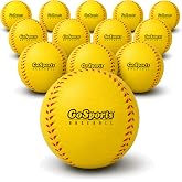 GoSports Foam Training Baseball 12 Pack - Regulation Size Foam Baseballs for Soft &amp; Safe Throwing, Catching and Batting Practice